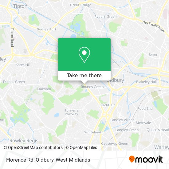 Florence Rd, Oldbury map