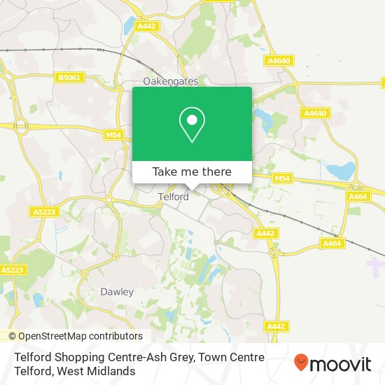 Telford Shopping Centre-Ash Grey, Town Centre Telford map