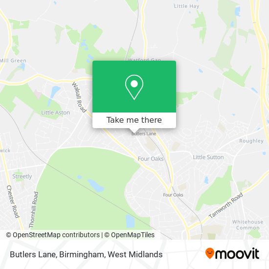 Butlers Lane, Birmingham map