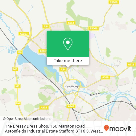 The Dressy Dress Shop, 160 Marston Road Astonfields Industrial Estate Stafford ST16 3 map