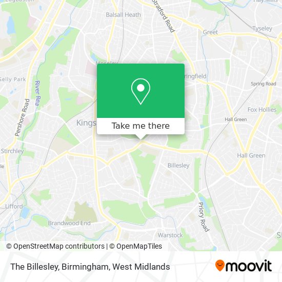 The Billesley, Birmingham map