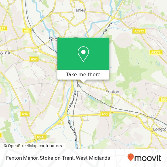 Fenton Manor, Stoke-on-Trent map