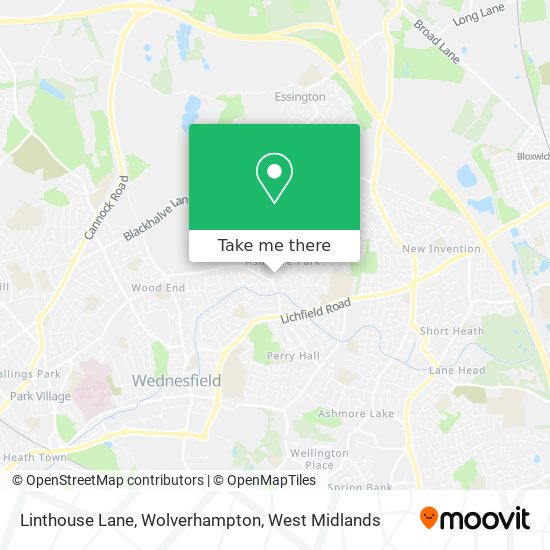 Linthouse Lane, Wolverhampton map