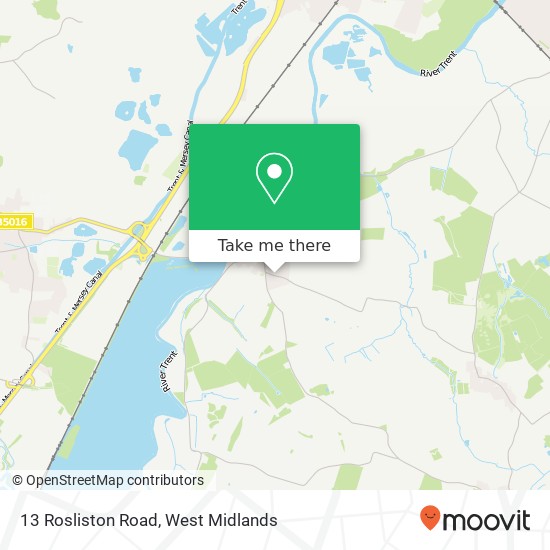 13 Rosliston Road, Walton on Trent Swadlincote map