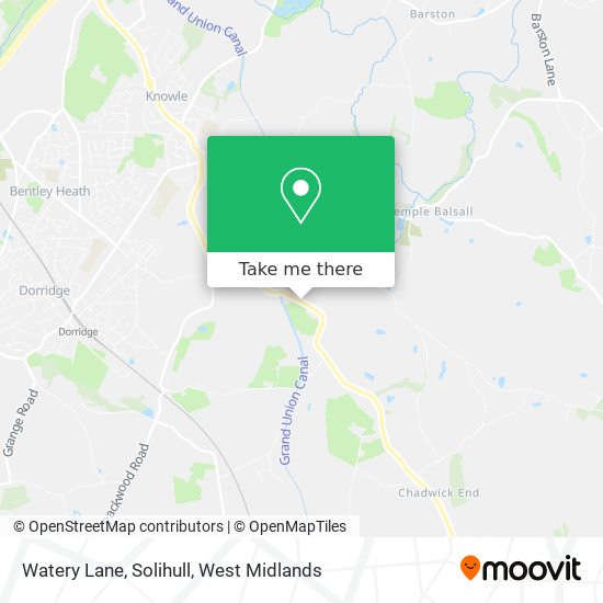 Watery Lane, Solihull map