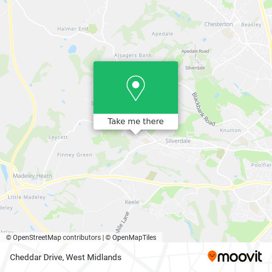 Cheddar Drive map