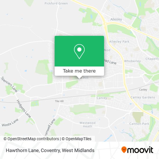 Hawthorn Lane, Coventry map