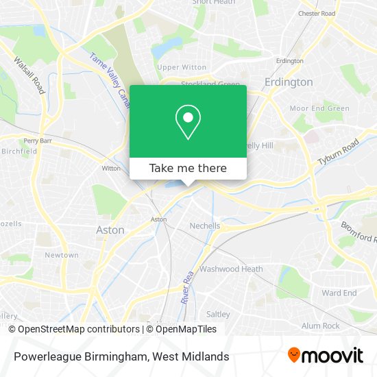 Powerleague Birmingham map