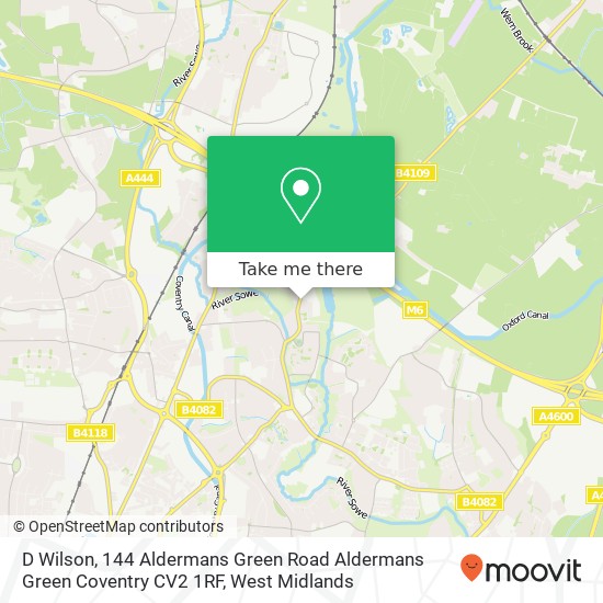 D Wilson, 144 Aldermans Green Road Aldermans Green Coventry CV2 1RF map