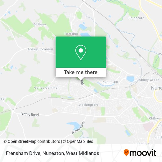 Frensham Drive, Nuneaton map
