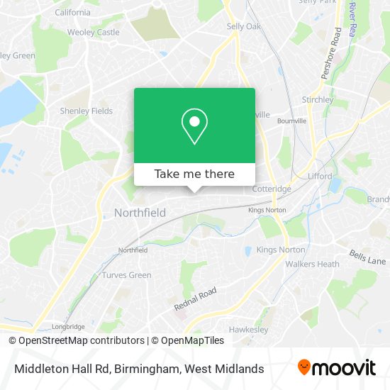 Middleton Hall Rd, Birmingham map