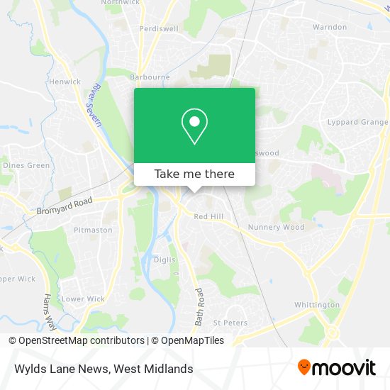 Wylds Lane News map