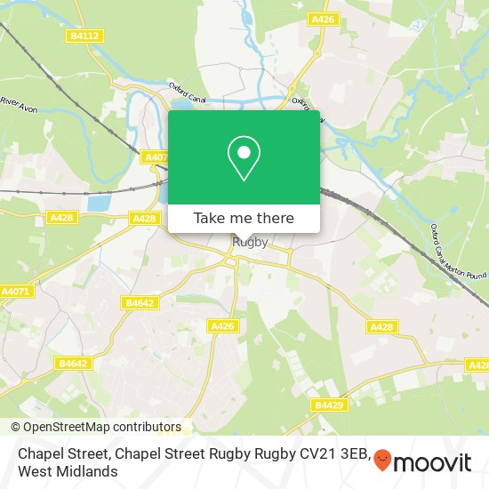 Chapel Street, Chapel Street Rugby Rugby CV21 3EB map