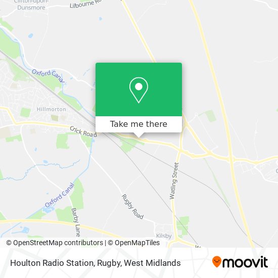 Houlton Radio Station, Rugby map