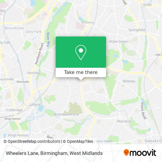 Wheelers Lane, Birmingham map