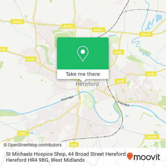 St Michaels Hospice Shop, 44 Broad Street Hereford Hereford HR4 9BG map