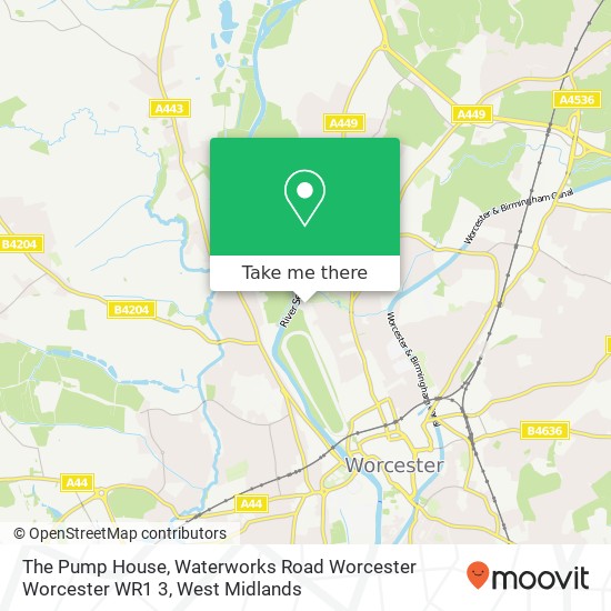 The Pump House, Waterworks Road Worcester Worcester WR1 3 map