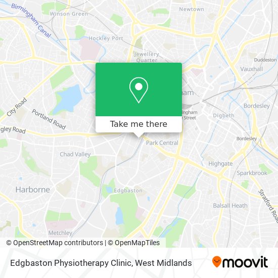 Edgbaston Physiotherapy Clinic map