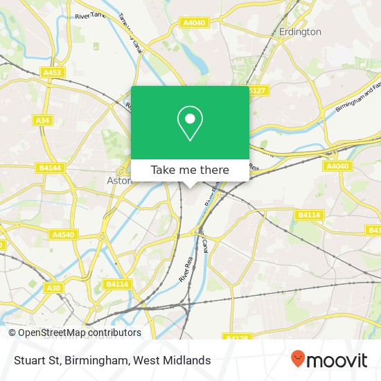Stuart St, Birmingham map