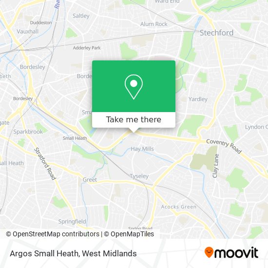 Argos Small Heath map