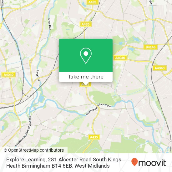 Explore Learning, 281 Alcester Road South Kings Heath Birmingham B14 6EB map