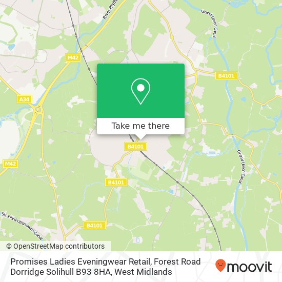 Promises Ladies Eveningwear Retail, Forest Road Dorridge Solihull B93 8HA map