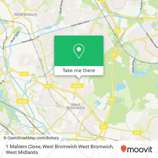 1 Malvern Close, West Bromwich West Bromwich map