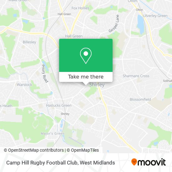 Camp Hill Rugby Football Club map