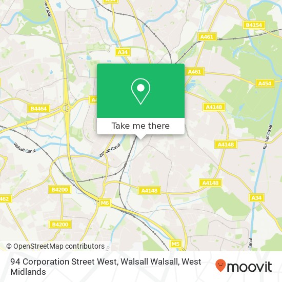 94 Corporation Street West, Walsall Walsall map