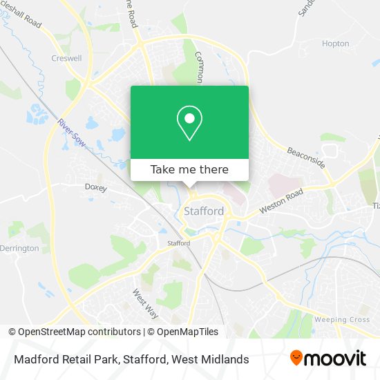 Madford Retail Park, Stafford map