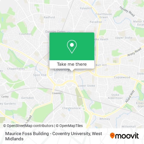 Maurice Foss Building - Coventry University map