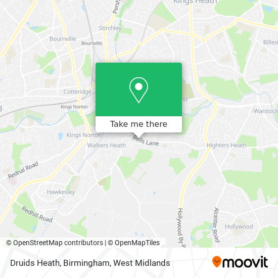 Druids Heath, Birmingham map