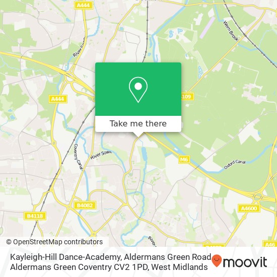 Kayleigh-Hill Dance-Academy, Aldermans Green Road Aldermans Green Coventry CV2 1PD map