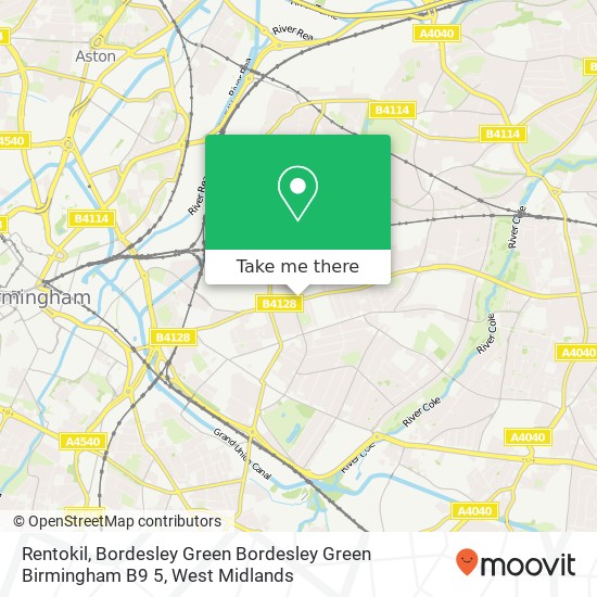 Rentokil, Bordesley Green Bordesley Green Birmingham B9 5 map