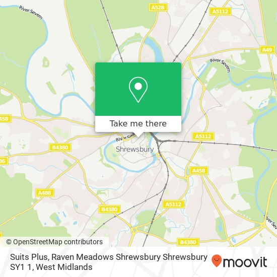 Suits Plus, Raven Meadows Shrewsbury Shrewsbury SY1 1 map