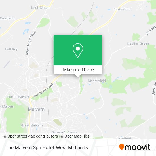 The Malvern Spa Hotel map