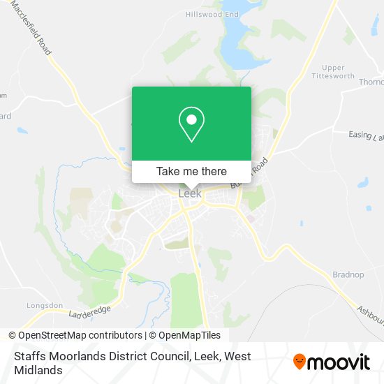 Staffs Moorlands District Council, Leek map