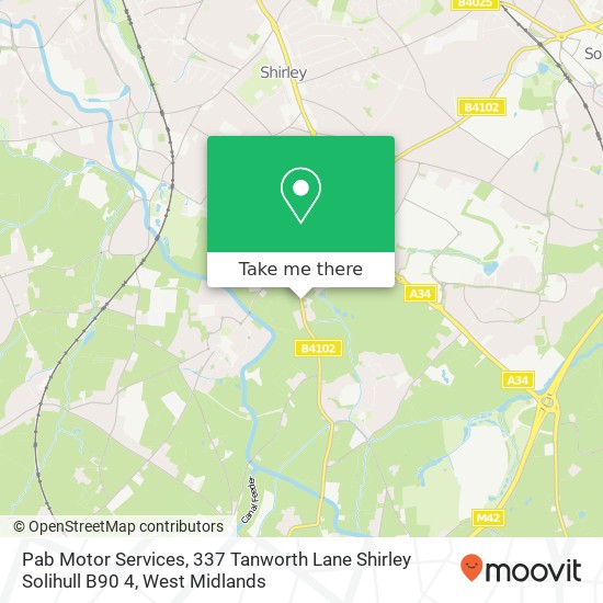 Pab Motor Services, 337 Tanworth Lane Shirley Solihull B90 4 map