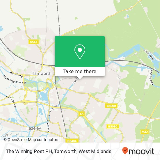 The Winning Post PH, Tamworth map