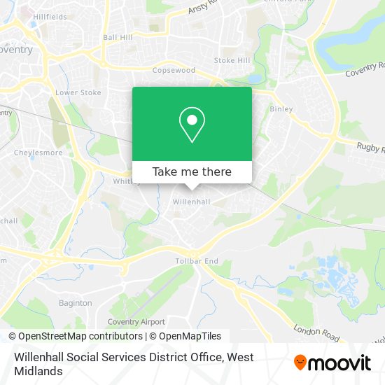 Willenhall Social Services District Office map