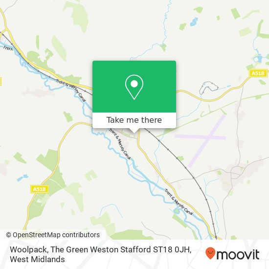 Woolpack, The Green Weston Stafford ST18 0JH map