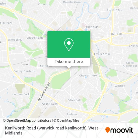 Kenilworth Road (warwick road kenilworth) map