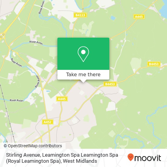 Stirling Avenue, Leamington Spa Leamington Spa (Royal Leamington Spa) map