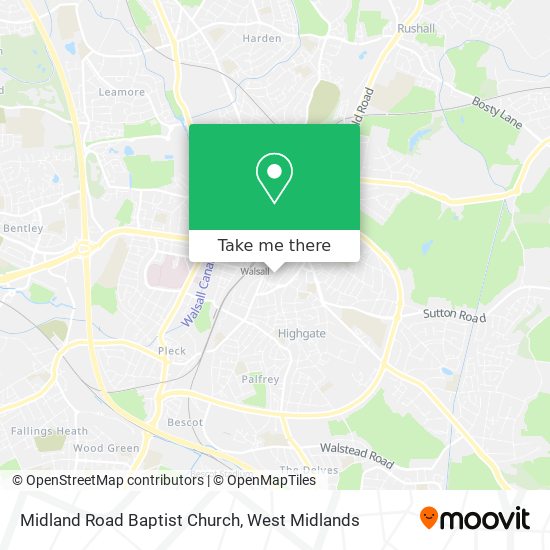 Midland Road Baptist Church map