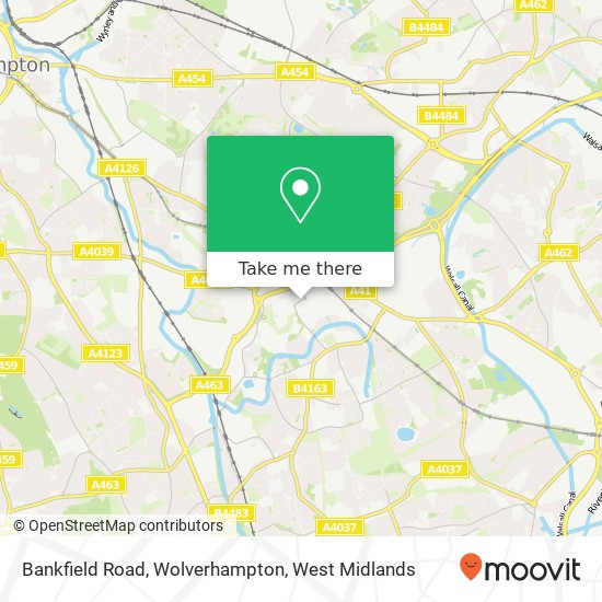 Bankfield Road, Wolverhampton map