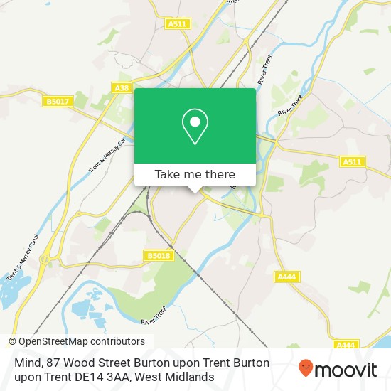 Mind, 87 Wood Street Burton upon Trent Burton upon Trent DE14 3AA map