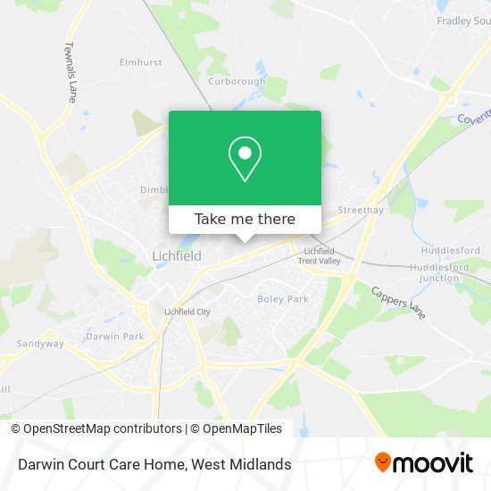 Darwin Court Care Home map
