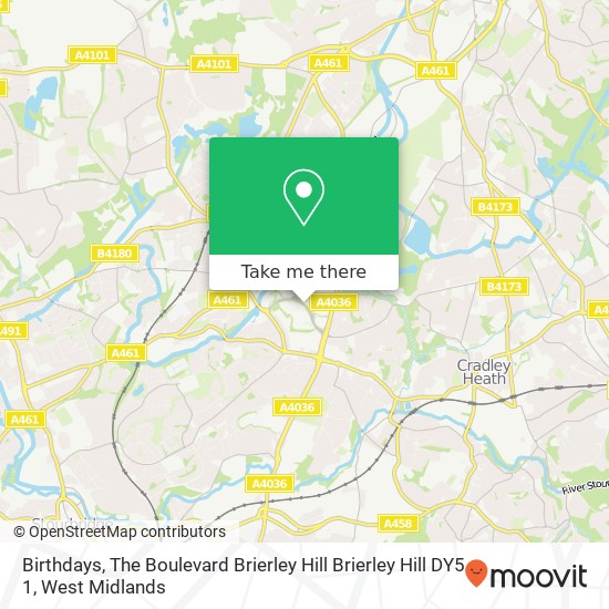 Birthdays, The Boulevard Brierley Hill Brierley Hill DY5 1 map