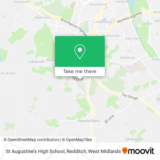 St Augustine's High School, Redditch map