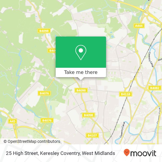 25 High Street, Keresley Coventry map